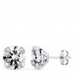 Orecchini Battista 8mm oro bianco 18 Kt