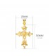 Colgante con cruz de estilo bizantino en filigrana, oro de 18 kts, 30 mm | Collar con cruz