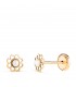 Pendientes oro flor para bébe y niñas, pendientes de perlas Olga