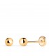 Pendientes oro amarillo Emma 4 mm 14 Ktes - Pendientes bola bebé - pendiente de oreja bola