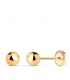 Pendientes oro amarillo Emma 5 mm 14 Ktes - Pendientes bola bebé - pendiente de oreja bola