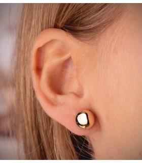 Orecchini a lobo Sabira, per donna, forma Sfera, oro giallo 585 10mm - Orecchino a pallina