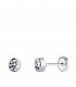 Clous d'oreilles Noly Or Blanc 14K 585 4 MM, boucles d'oreilles solitaires pour enfants