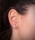Punto luce, orecchini oro 14 carati 6 mm. Gioielli da donna. Piercing orecchino.