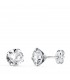 Pendientes de garra Madrid Oro blanco 14K 6mm. Pendientes pequeños mujer con circonitas.