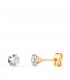 Orecchini griffe Madrid oro giallo 14kt 4mm. Orecchini bambina. Piercings punto luce.