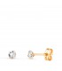 Pendientes de garra Madrid Oro amarillo 18K 3mm. Pendientes pequeños mujer con circonitas.