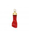Colgante Mano Roja Oro Amarillo 14k