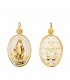 Medalla Milagrosa 9K Esmalte blanco 20mm. Medallas religiosas, escapulario de oro. Colgantes mujer.