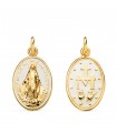Médaille Miraculeuse 375 Émail blanc 20mm