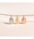 Collar con medalla Virgen moderna para mujer - Medalla Milagrosa esmalte blanco 20 mm