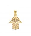 Colgante mano de Fátima oro 14K & Circonitas