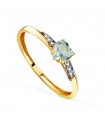 Bague Topaze Bleue Elsa 2 ors 750