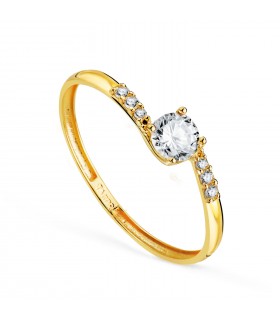 Anello di fidanzamento in oro, modello solitario Noura 18 carati | Anelli di fidanzamento da donna