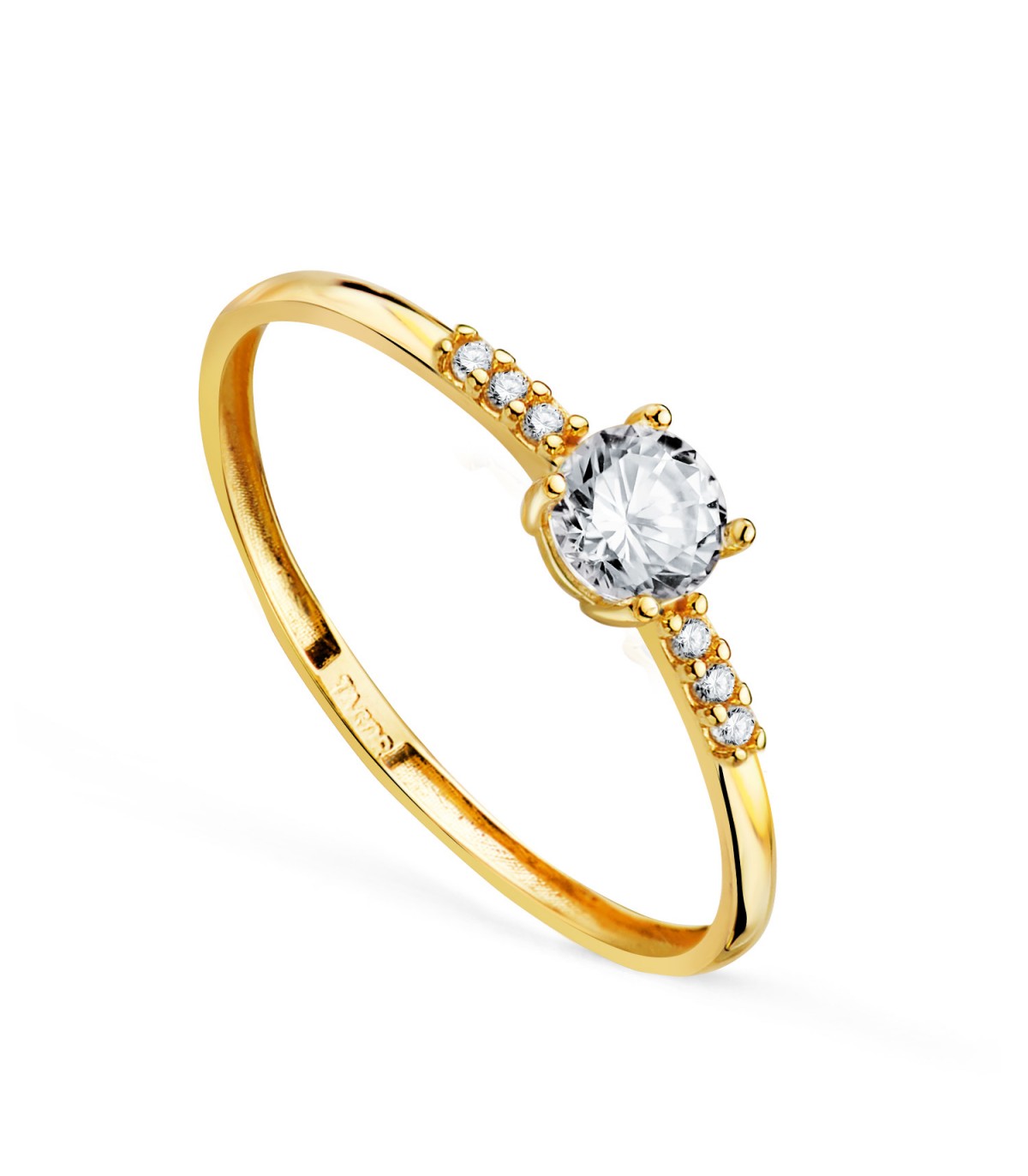 Bague de fiançailles en or, modèle solitaire Leticia 18 carats | Bagues de fiançailles pour femme