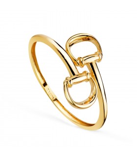 Anello in oro 750, motivo equestre di Doppia staffa | Anelli donna