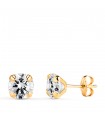 Ohrringe Zirkonia 750 Gelbgold | Battista 6mm