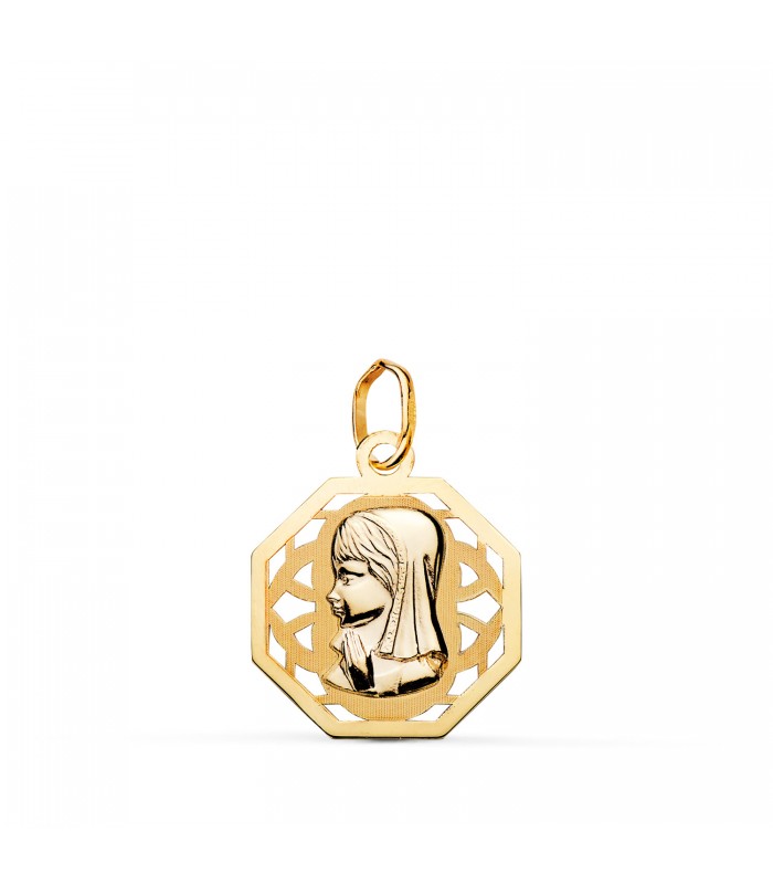 Medaglietta Madonnina traforata 9 Kt