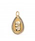 Medaglia Madonnina Maria goccia 18 carati 20mm