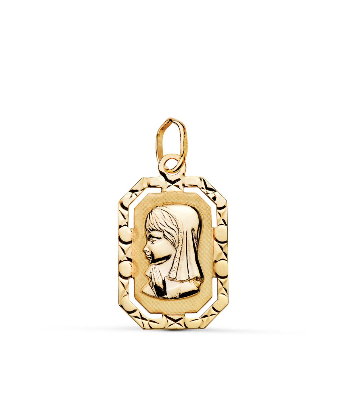 Médaille Vierge cadre 18 K