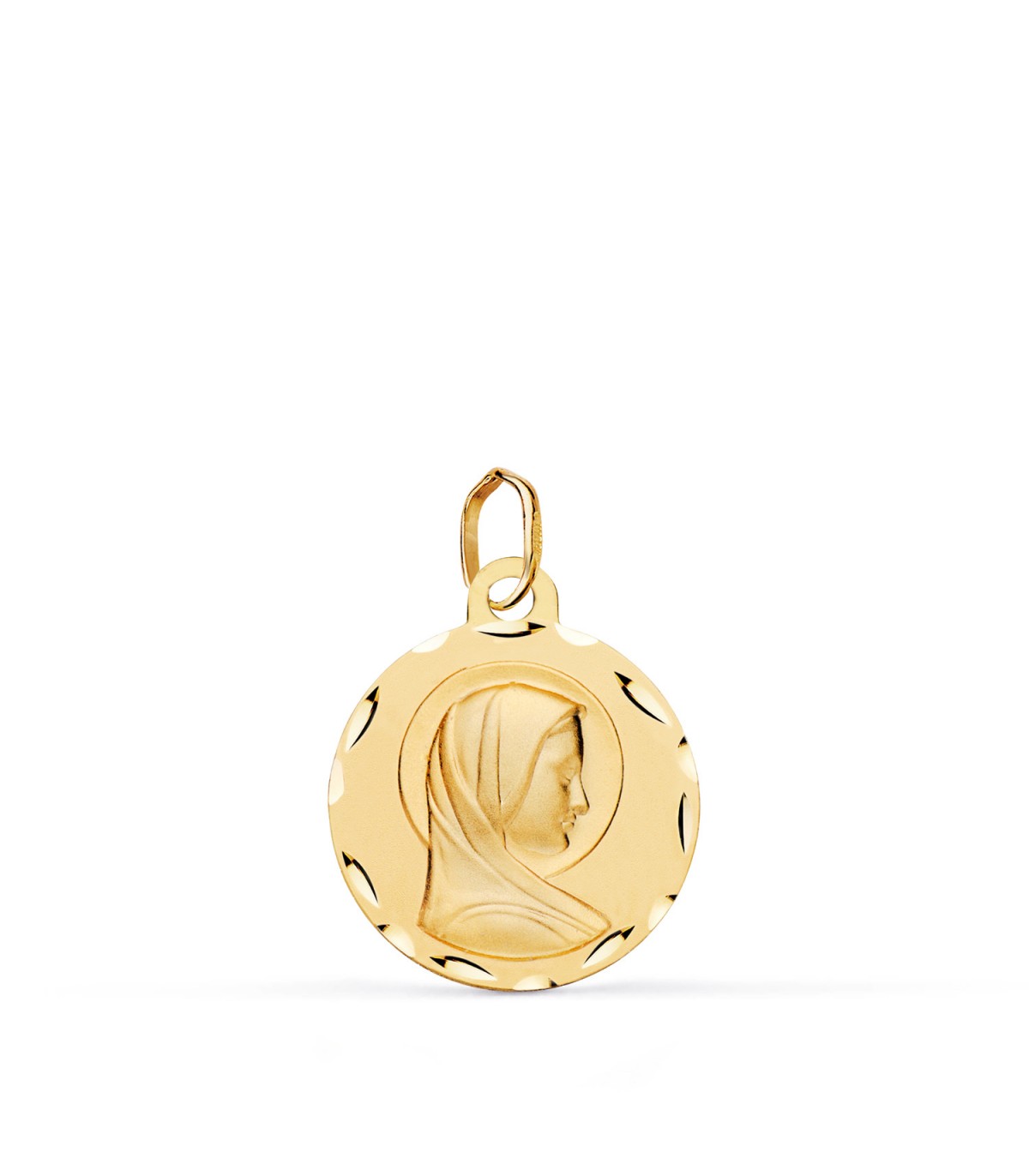Medalla María Francesa Oro 18k 16mm | Medallas para comunión