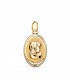 Medalla Virgen niña oval 18 Ktes 18mm