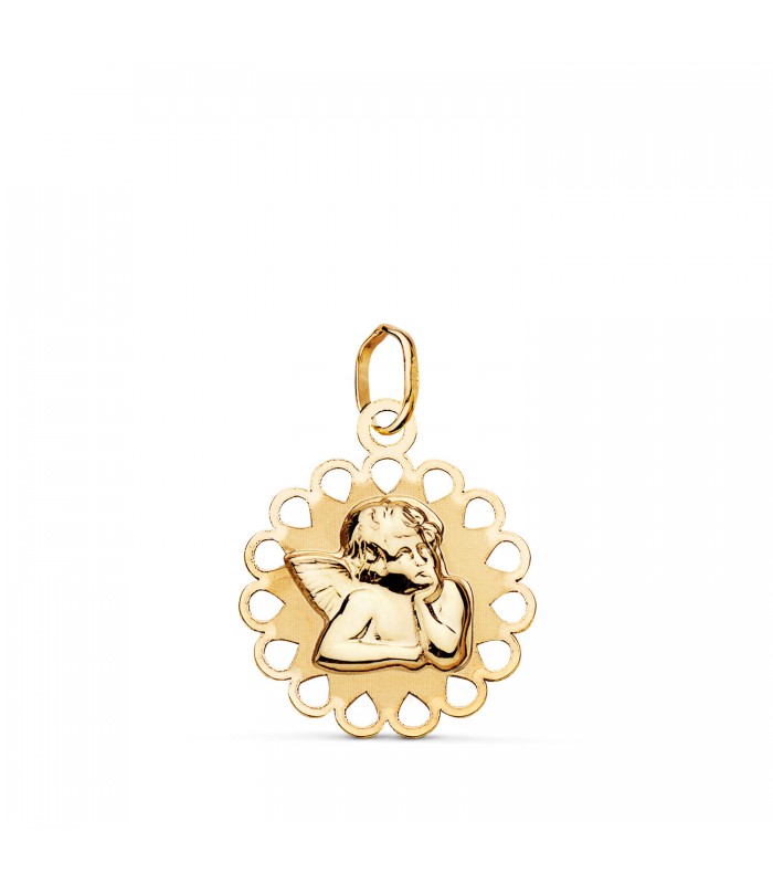 Médaille Angelot ajourée 9 Carats