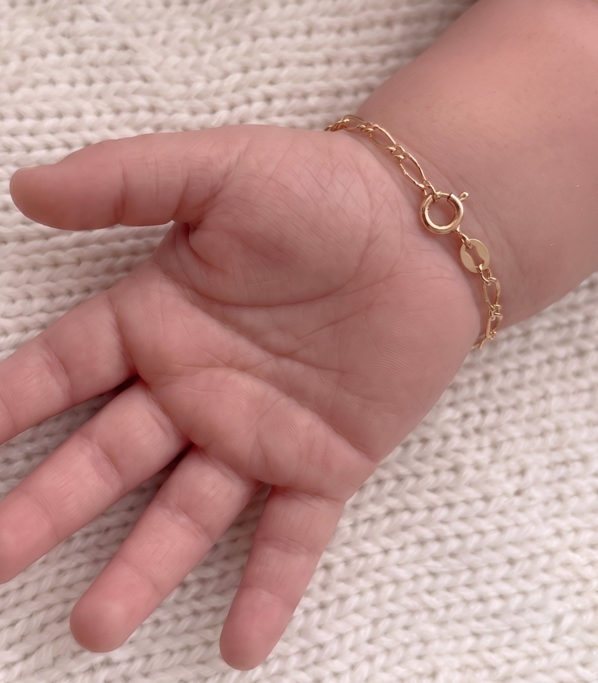 Bracciale per bambini con catenina 12 cm e targhetta - Personalizzazione e incisione | Regali battessimo
