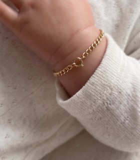 Bracciale per bimbi con targhetta - Personalizzazione e incisione | Catenina 12 cm