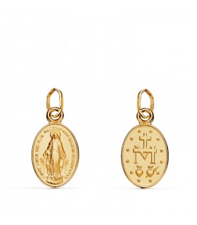 Médaille Vierge Miraculeuse Or 18K 12mm, forme ovale | Scapulaires en or