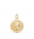 Taufmedaille Jungfrau Maria 750 18K Gelbgold | religiöser Anhänger 19mm