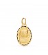 Médaille Baptême Vierge Marie Or 9k ovale 19mm