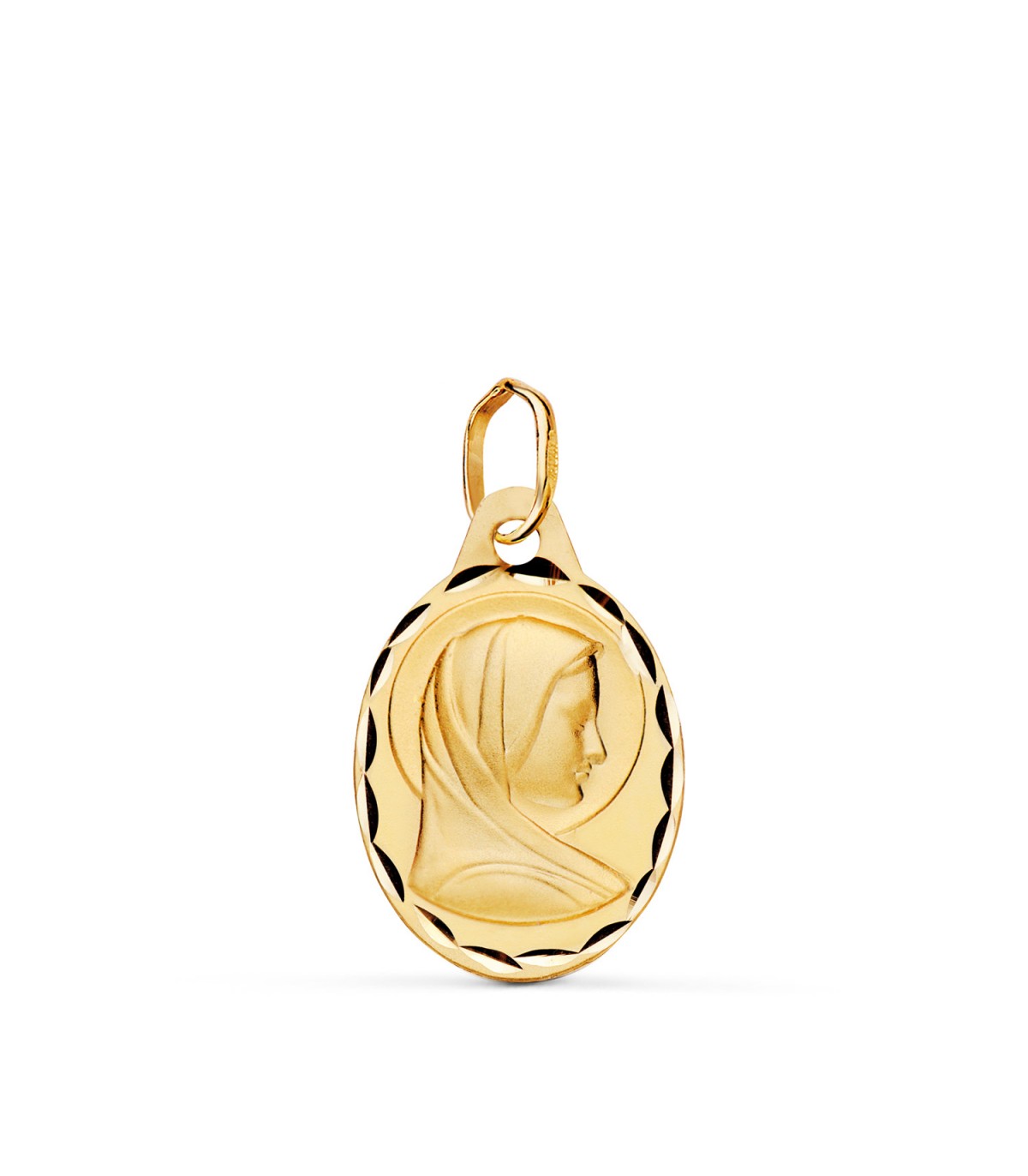 Medalla María Francesa Oro 9k Oval 16mm