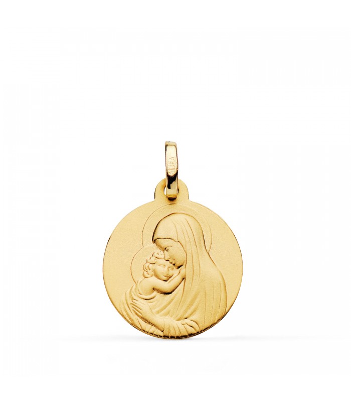 Medalla Virgen 18k 18mm Madonna de Botticelli