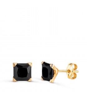 Orecchini Uomo Oslo 14Kt Zircone nero 6mm, piercing uomo Beckham