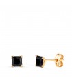 Boucles d'oreilles Oslo 14K Zircone noire 4mm