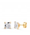 Boucles d'oreilles Oslo Or 14K Zircones 6mm