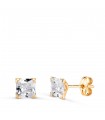 Pendientes Oslo Oro 14K Circonitas 5mm