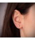 Clous d'oreilles Alina 3 mm Or jaune 585- Boucles d'oreilles enfant zircones 4 Griffes.