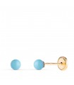 Kinder-Ohrringe Türkis 14K Gold | Mariela 3 mm
