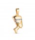 Colgante Cabeza de Nefertiti Oro bicolor 18 kilates 19 mm para hombre y mujer