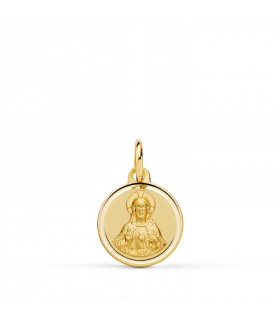 Sagrado Corazón de Jesús Bisel Oro 18K 12 mm