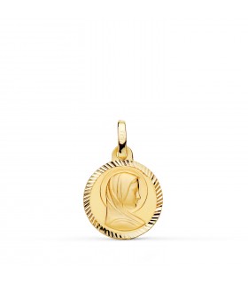 Religiöse Medaille Jungfrau Maria 18K Gold P1159