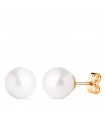 Pendientes Kikuë Perla Cultivada Oro 18 K 9 MM