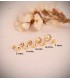 Puces d'oreilles Bébé Noly Or Jaune 18 K 3 MM, boucles d'oreilles enfant style solitaire