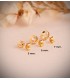 Pendientes chatón Niña Noly Oro Amarillo 18 K 6 MM, cierre presión