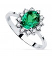 Anillo Eowyn Oro 18K Esmeralda y Diamantes