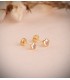 Pendientes Bebé Paola Flor 4mm tornillo rosca circonita