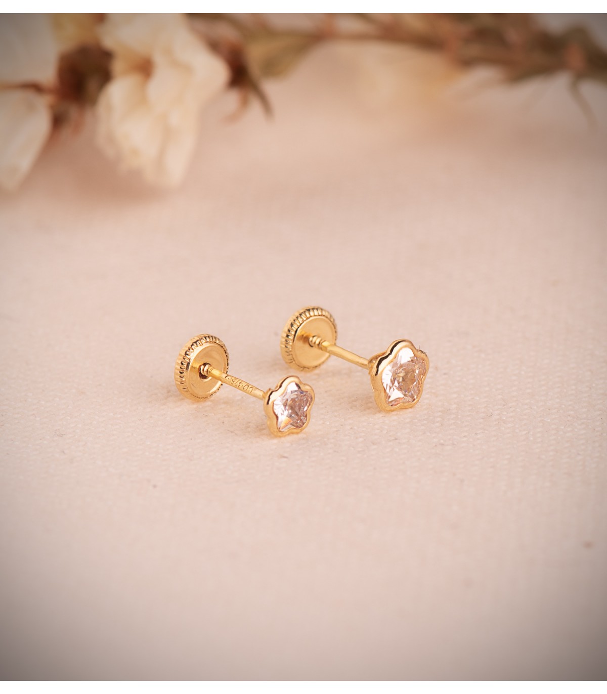 Kinder-Ohrringe  Gold Blume N5955-3AT