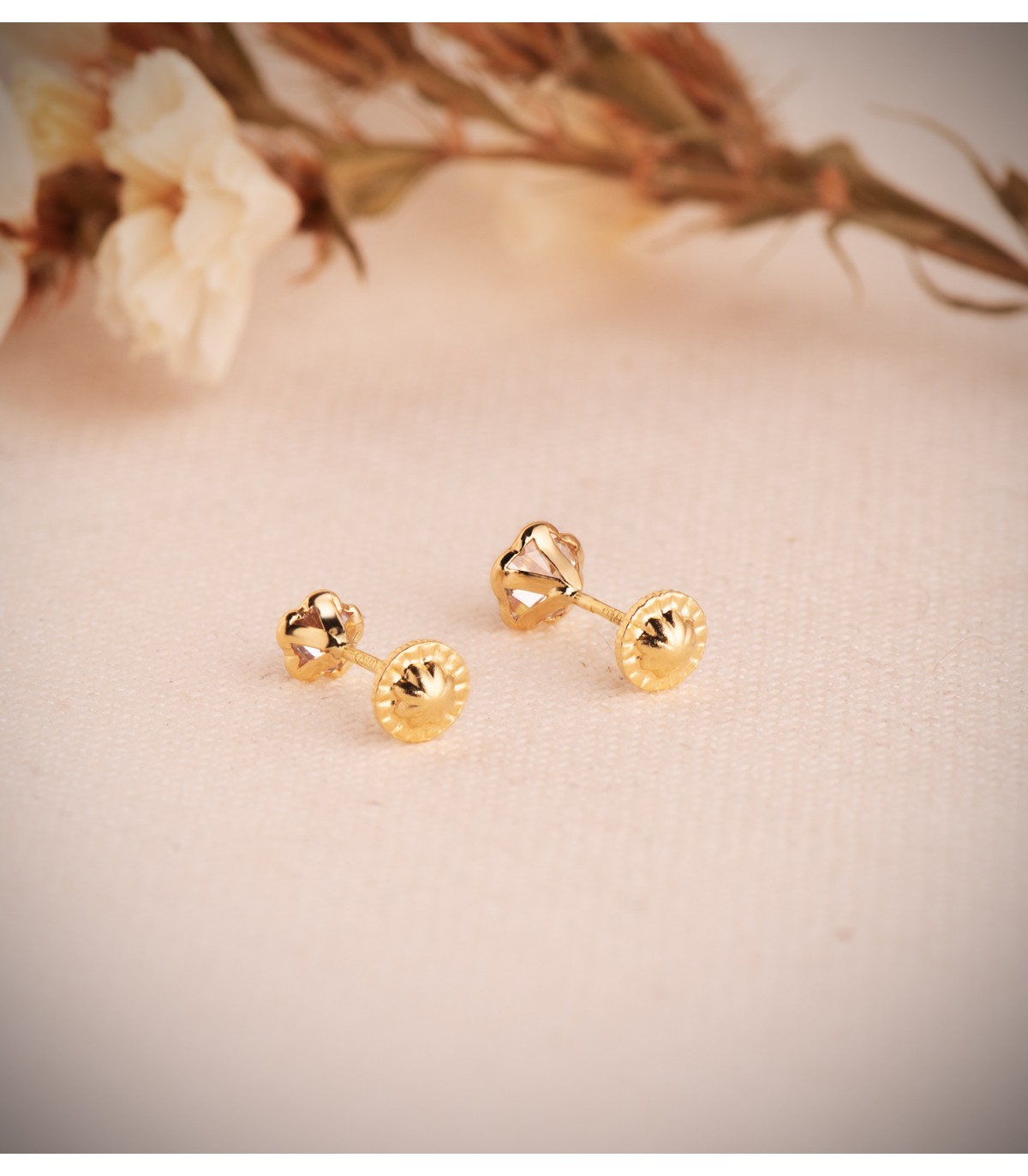 Kinder-Ohrringe  Gold Blume N5955-3AT